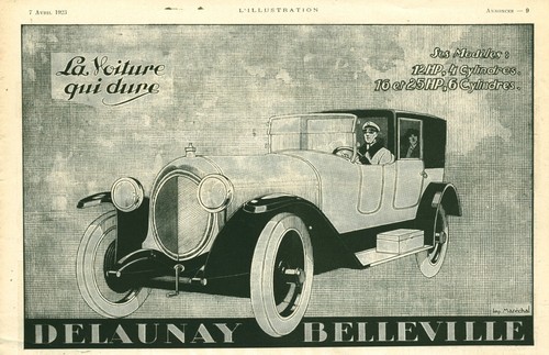 Publicité ancienne voiture