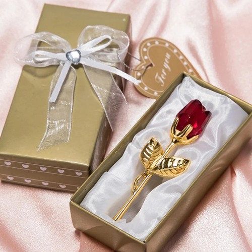 Eternal red rose glass flower - eternal,