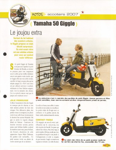 Fiche moto yamaha 50 - yamaha, giggle