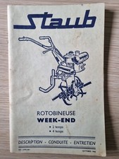 notice d'entretien CONCESSIONNAIRE STAUB ROTOBINEUSE WEEK-END Oct 1966