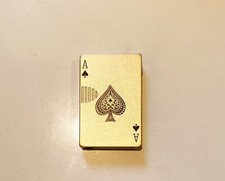 Briquet Tempete Carte Poker rechargeable couleur Or