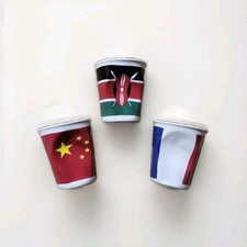 Lot De 3 Tasses Froissées Revol Delaunay 8 Cl Drapeau