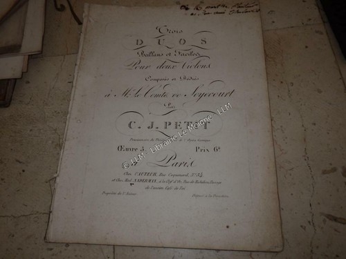1820 trois duos - duos, (partition