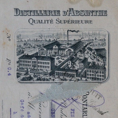 Facture traite 1932 absinthe - facture,
