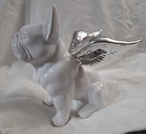 White french bulldog with - bulldog,