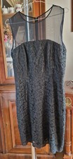 👗 Robe Diane Von Furstenberg noire transparente sans manches neuve taille 44