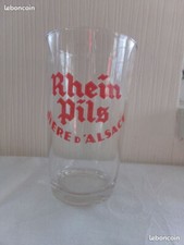 Rare ancien verre à bière gobelet brasserie ANCRE RHEIN PILS Alsace