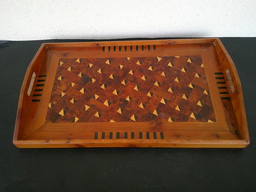 Plateau service marqueterie - plateau,
