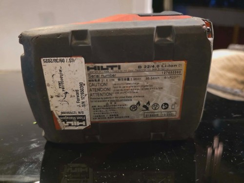 Hilti b22 battery 21 6v - 4.0, 21.6v