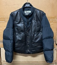 GENUINE VINTAGE US SCHOTT 126 GOOSE DOWN LEATHER JACKET BLACK MINT !!! SIZE 48