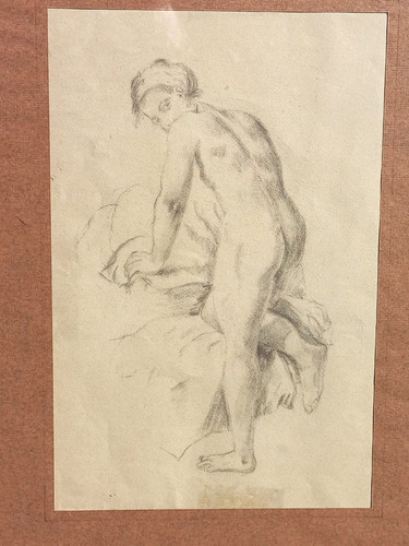 Ancien tableau xixe dessin - tableau,