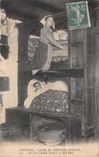 29-COUTUMES BRETONNES-LIT A DOUBLE ETAGE-N�518-H/0073