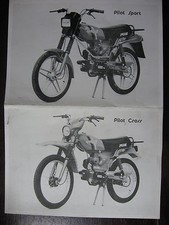  MOTO CYCLO PILOT SPORT CROSS MALAGUTI CATALOGUE BROCHURE PROSPECTUS SALON 1982