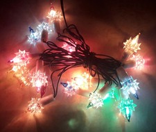 Guirlande Électrique Lumineuse Noël Ancienne 20 Lampes couleur clignotante 30