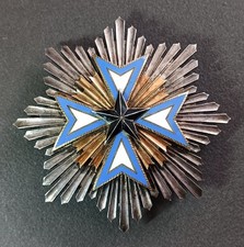 Ordre de l'Etoile Noire du Bénin plaque de Grand Croix en argent et émail
