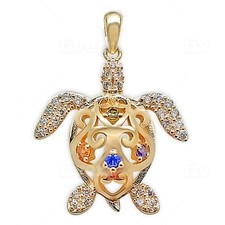 Pendentif Tortue Plaqué Or