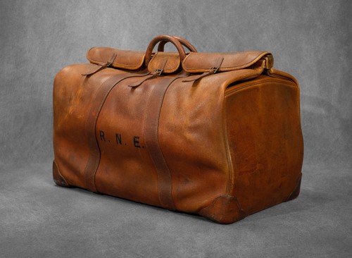 Ancien grand sac cuir - en, de