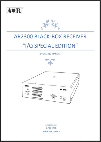 Aor ar2300 black box receiver - aor,