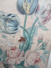 TABLEAU GOUACHE ANCIENNE 1862