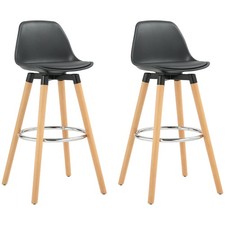 HOMCOM Lot de 2 tabourets de