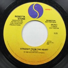 Rock Promo 45 Rosetta Stone - Straight From The Heart /