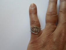 bague en argent massif, trio