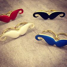 Bague pour deux doigts pour femme, en forme de moustache