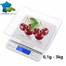 Balance de précision de cuisine 0,1g - 4 kg bijoux de poche grand plateau LCD