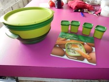 MICRO VAP TUPPERWARE CUIT VAPEUR MICRO ONDES + GOBELETS + LIVRE