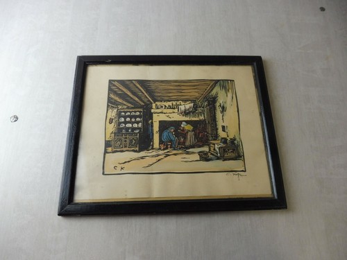 Ancien dessin tableau - ancien,