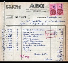 COURBEVOIE (92) MOTEURS VAP pour CYCLOMOTEURS & PIECES DETACHEES "ABG" en 1950