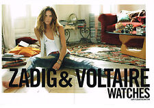 PUBLICITE ADVERTISING   2010   ZADIG & VOLTAIRE  collection montres  (2 pages)