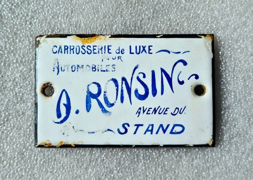 Rare plaque émaillée ronsin - plaque,