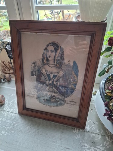 Gravure ancienne encadrée - , "