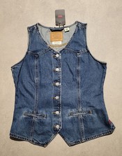 Levi's Western Veste Sans Manches En Jean Pour Femme Taille L