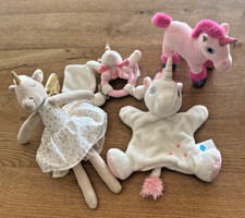 4 doudous peluches licorne Tex Atmosphera Doudou&compagnie Gipsy Lica bella TBE