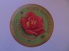 Etiquette  de fromage camembert Rose de Picardie