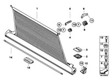 Cache-bagages coulissant pour