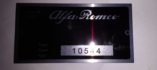 Plaque signalétique alfa - plaque,