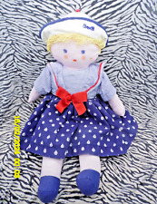 co/ COROLLE DOUDOU POUPEE VINTAGE THEME MARIN  BATEAU 45CM  ANNEE 1994