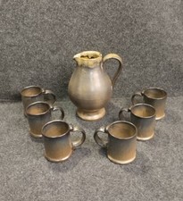 pichet + 6 Verres Signés Arts