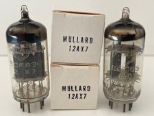 tubes MULLARD 12AX7 ECC83 from 1959-1960 England BVA logo