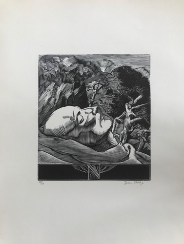 Jean chieze gravure sur bois - gravure,