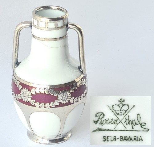 Vintage art nouveau vase avec - vintage,