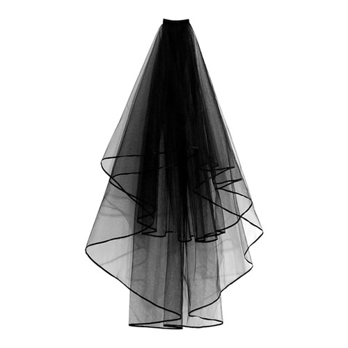 Voile mariée voilette noire - mariée,