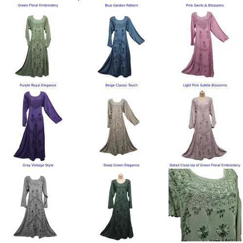 Bohemian chic embroidered gown - chic,