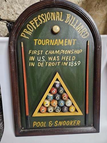Tableau mural bois billard - mural, en