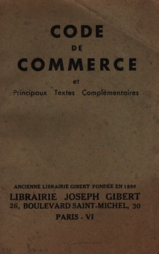 Code commerce collectif - du,