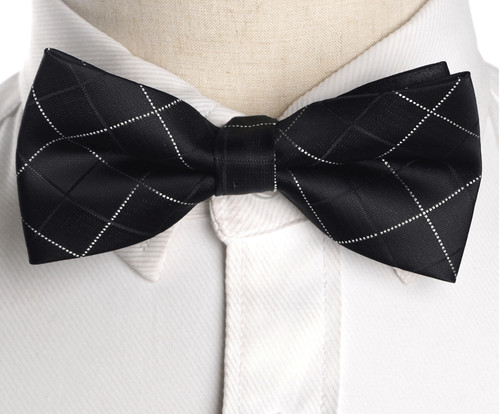 Noeud papillon noir carreaux - papillon,
