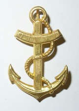INSIGNE ANCRE DE MARINE POUR CASQUE COLONIAL FRANCAIS MODELE 31 - ORIGINAL WWII